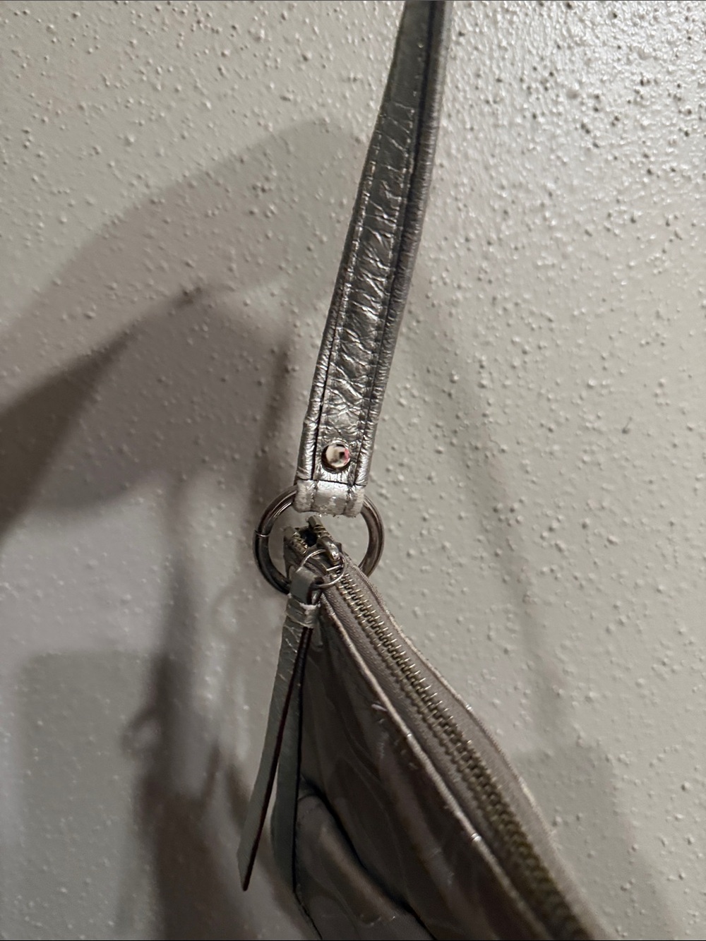 Coach Silver Poppy Signature Sateen Hippie Shoulder Bag VTG Discontinued - Picture 10 of 16